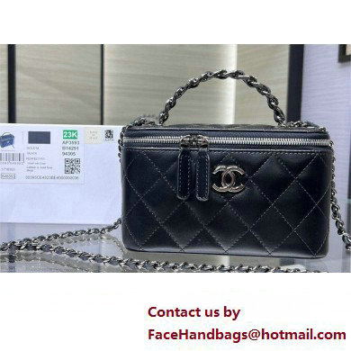 chanel Shiny Crumpled Calfskin, Strass & Ruthenium-Finish Metal Clutch with Chain AP3593 black 2023 chanel Shiny Crumpled Calfskin, Strass & Ruthenium-Finish Metal Clutch with Chain AP3593 black 2023
